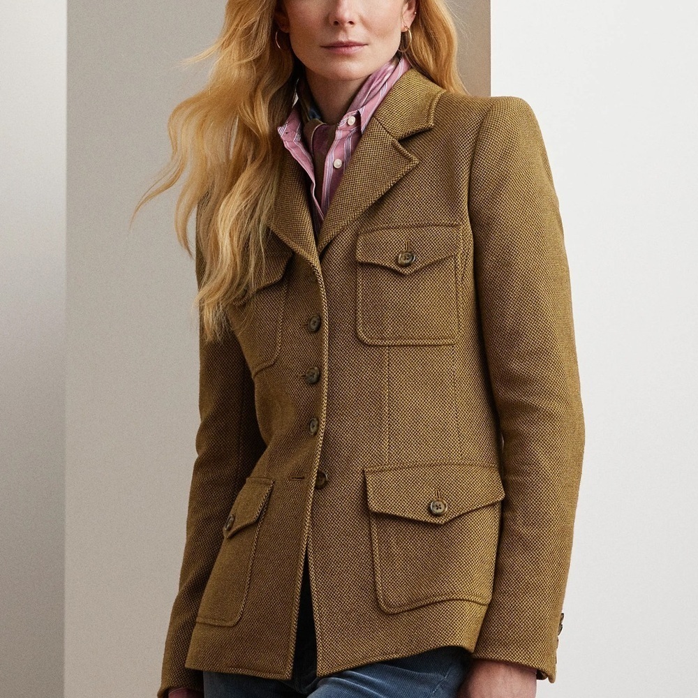 Lauren Ralph Lauren
WOOL BLEND TWILL BLAZER - Blazer - brown multi - Picture 3 of 10
